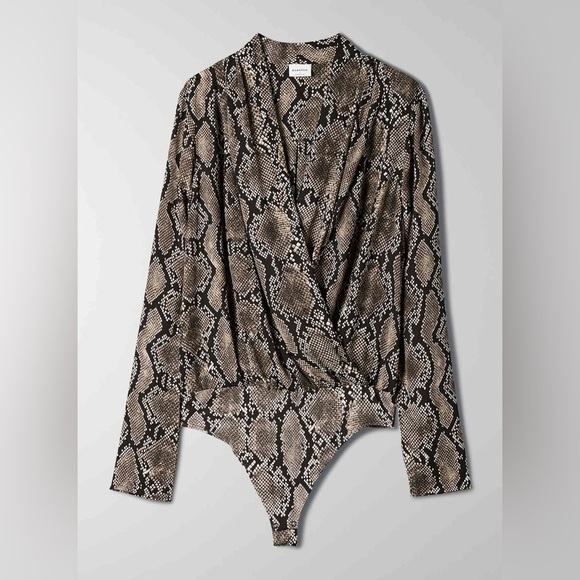 Aritzia Babaton Ambrose Snakeskin Print Bodysuit - Women’s Small NWT - Picture 5 of 14